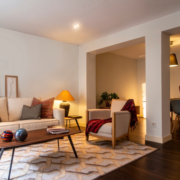 Tidy, bright living room